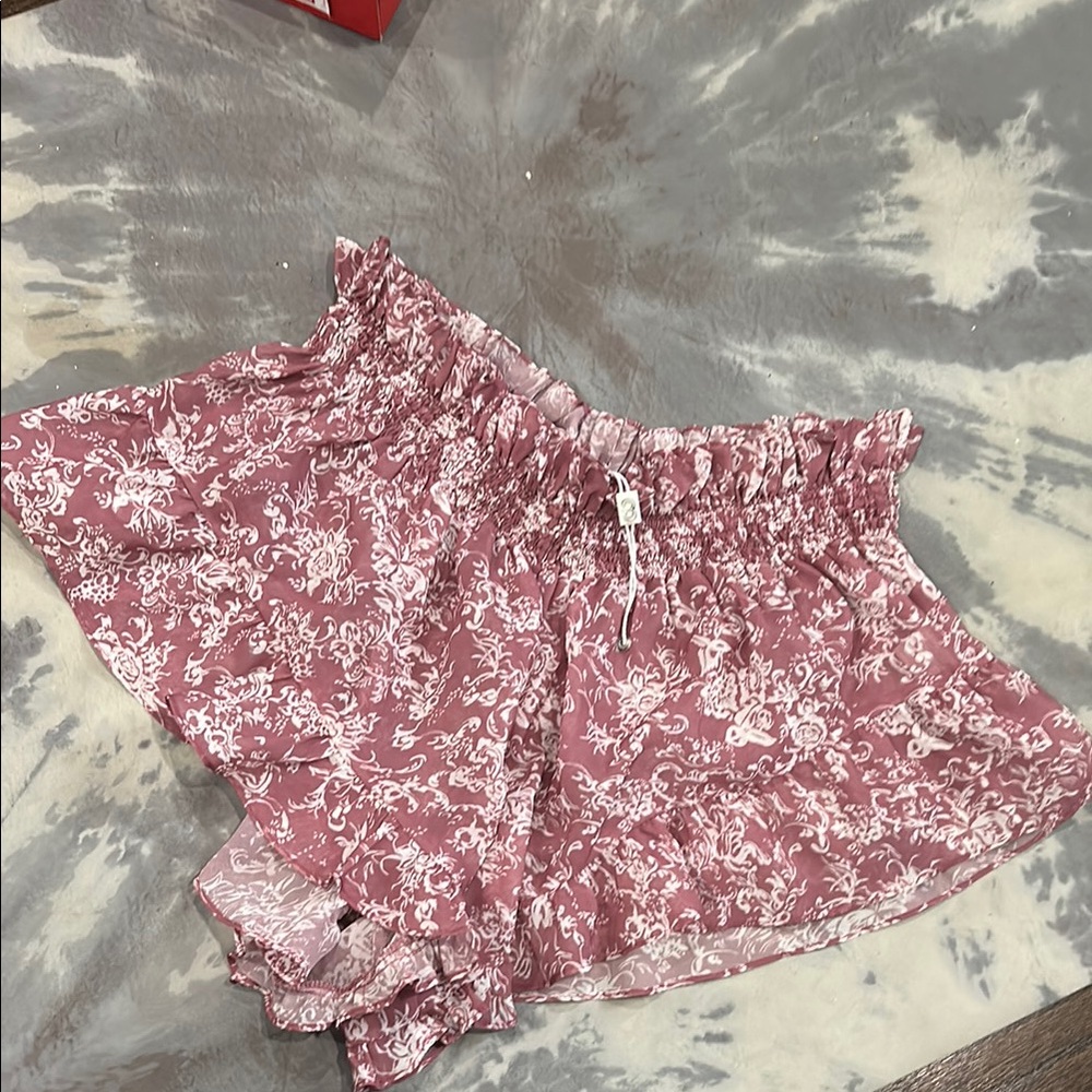 Caroline Constas Floral Pink Women's Shorts- xs